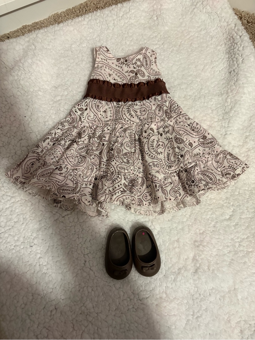 Handmade American Girl Doll Paisley Dress